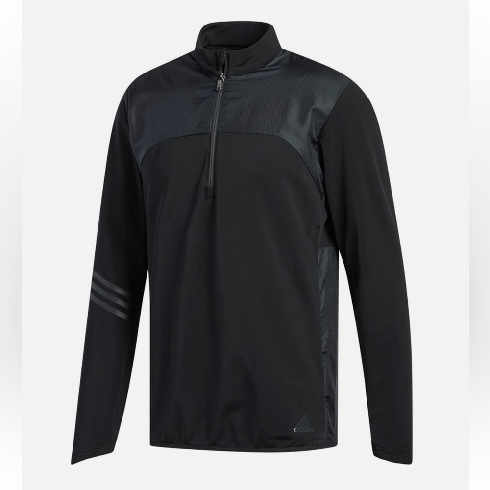 ADIDAS XL Climaheat 1/4 Zipper Golf Jacket Black - Picture 1 of 5